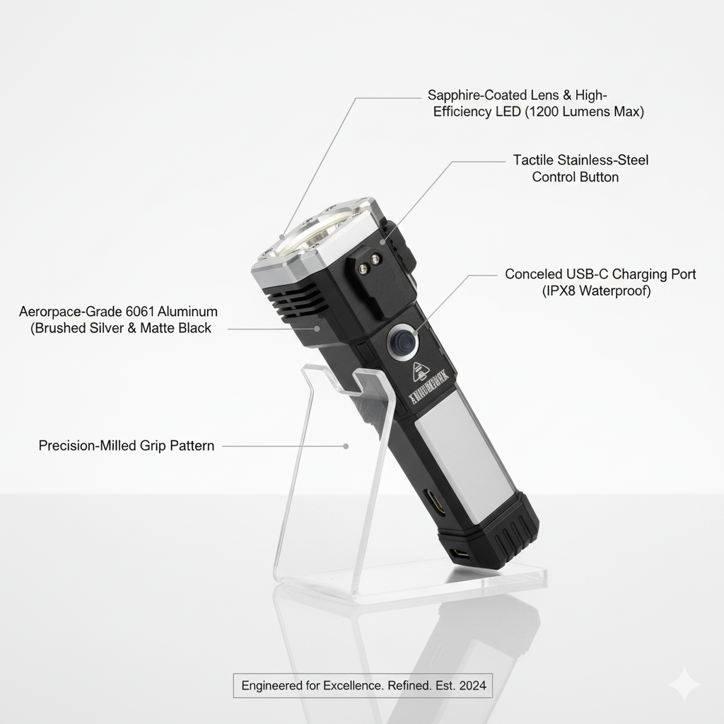 Portable Rechargeable Torch LED Flashlight